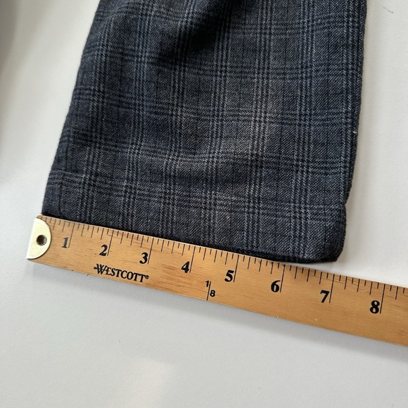J. CREW Men's 484 Slim Fit Brushed Twill Plaid Pants Size 34 X 28 Dark Gray - Picture 12 of 12